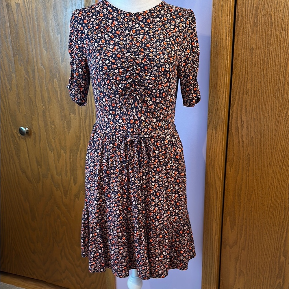 Boden Floral Print Dress - Blue and Orange size 6. - Picture 1 of 13